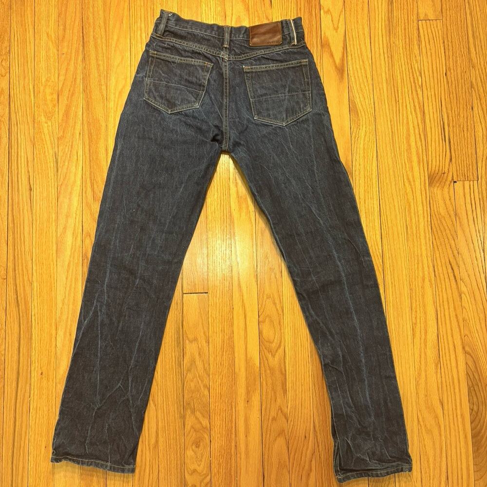 Gustin Straight Raw Selvedge Denim Men's Size 31 Button Fly Jeans Fits 28x32